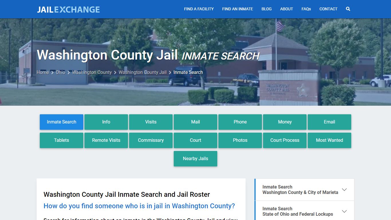 Washington County Jail Inmate Search - Jail Exchange